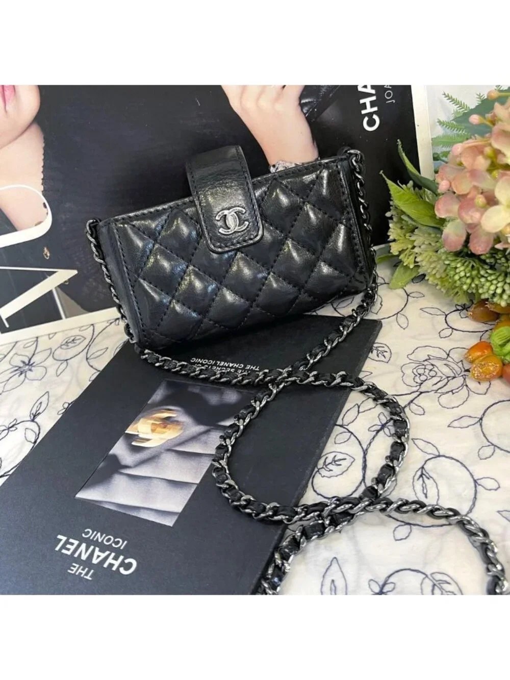 Chanel Mini Quilted Pochette Chain Shoulder